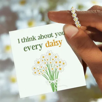 2021 Vara Vintage Daisy Inele Pentru Femei Fată Drăguț Dulce Floare Inel Reglabil Deschide Nunta Inele De Logodna Petrecere Bijuterii