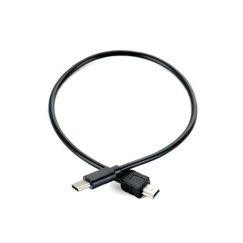 USB de Tip C 3.1 Masculin La Mini USB 5 Pin B Male Plug Convertor Adaptor OTG Plumb Cablu de Date pentru Macbook Mobil 30cm
