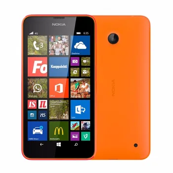 Folosit Nokia Lumia 635 Telefon Mobil pe sistemul de OPERARE Windows 4.5 Inch Quad Core 8G ROM 5.0 MP WIFI, GPS, 4G LTE Deblocat Telefonul Mobil
