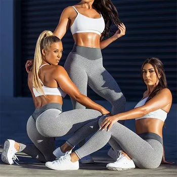 Plus Size 2XL Grila de Colanti de Yoga Pantaloni Femei fără Sudură de Înaltă Talie Jambiere Respirabil Sală de Fitness Push-Up Haine de Fată Yoga Pant