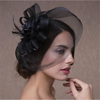 Mireasa Fedoras cu Clip Fascinator Ac de păr pentru Femei Petrecerea de Nunta Fascinat Plasă de Fire de Flori Ace de Păr Pălărie Accesorii de Par