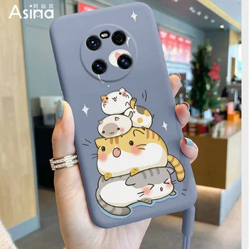 ASINA Caz Silicon Pentru Huawei Mate 40 30 20 Pro Lite Anime Drăguț Capac Bara de protectie Pentru Huawei Honor 30 10 20 8x 9x 9a Fundas Porc Pisica
