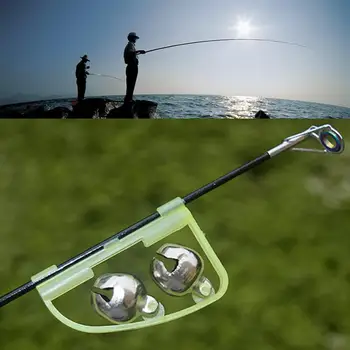 50%FIERBINTE 2 buc LED-uri în aer liber Pescuit de Noapte Muscatura de Sunet de Alarmă Accesoriu Pește Float Twin Bell