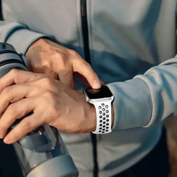 Curea din silicon Pentru Apple Watch band 44mm 40mm 38mm 42mm 40 44 mm Respirabil smartwatch watchband bratara iWatch 3 4 5 6 se trupă