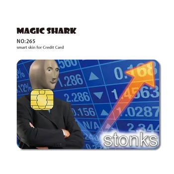 Magic Rechin Amuzant Mat Hentai Bani Blockbuster Stonks Card De Credit, Card De Debit Piele Caz Banda De Film Autocolant Mare Cip Mic