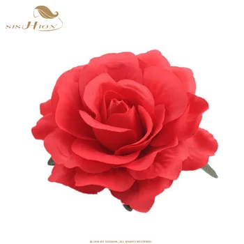 SISHION 5pcs epocă Agrafe de Par Pentru Femei Poliester Cap de Floare Pentru Fete pline de culoare Rose Metal accesorii de par VD1160