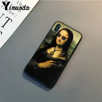 Yinuoda Pictura lui Da Vinci Mona Lisa Art Caz de Telefon Acoperă pentru iphone SE 2020 11 pro XS MAX 8 7 6 6S Plus X 5 5S SE XR