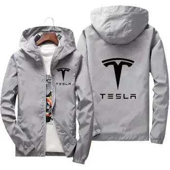 Lente Herfst Hot-Vânzare Tesla Jonge Mannen Capuchon în aer liber Goede Kwaliteit Modul de Stijl Dunne Hiphop Rits jas 6XL 7XL