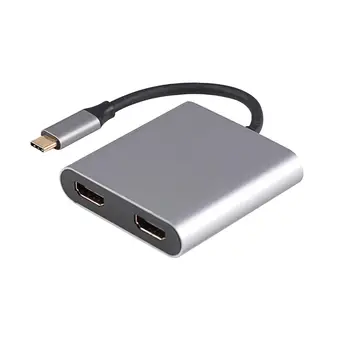 C USB HUB Tip C cu Dublă 4K Două Ecran 2 Port Multi Splitter Adaptor Pentru Lenovo, Xiaomi PC, Accesorii pentru Calculator