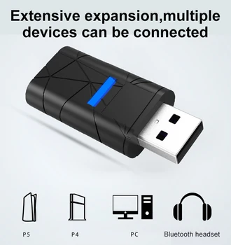 USB Bluetooth Receptor Pentru PS5/PS3/PC Controller Wireless Audio Receptor-Transmițător Adaptor Pentru a Comuta Joc pentru PC Accesorii