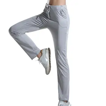 Femei Solide De Talie Mare De Fitness Yoga Pantaloni Cordon Pantaloni De Trening De Înaltă Elastic Pantaloni Drepte Sală De Sport De Antrenament Jogger Jambiere