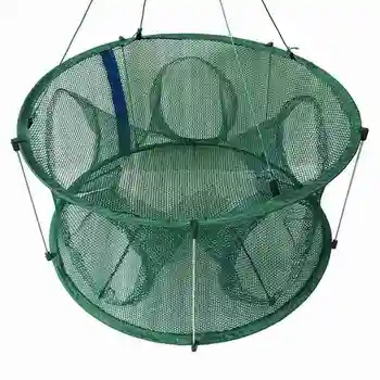 Automate De Plasă De Pescuit De Forma Rotunda Capcana Cușcă Deschisă Pentru Crab, Homar Ușor Plasă De Pescuit Folosi Pentru A Raci