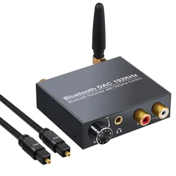 PROZOR 192kHz DAC Digital La Analogic Convertor Audio cu Bluetooth-Compatibil cu Receptorul Optic Coaxial RCA Audio de 3,5 mm Adaptor