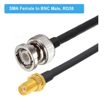 BNC Male la SMA Female Peretele Jack Coaxial RG58 Coadă Cablu de 50 Ohm WIFI Camera Video Antena prelungitor Coaxial Jumper