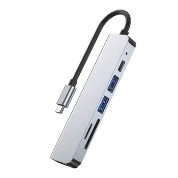 C USB Hub la HDMI compatibil Rj45 100M Adaptor OTG Thunderbolt 3 Dock cu POLIȚIA TF SD pentru Macbook Pro/Air M1 2021 Tip C