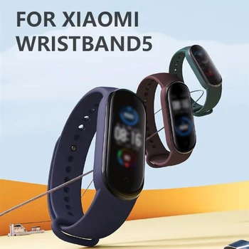 Curea Pentru Mi Band 5 Silicon Înlocuire WristStrap Pentru Xiaomi Mi Band 5 Brățară Ceas Sport rezistent la apa Accesorii Non-alunecare