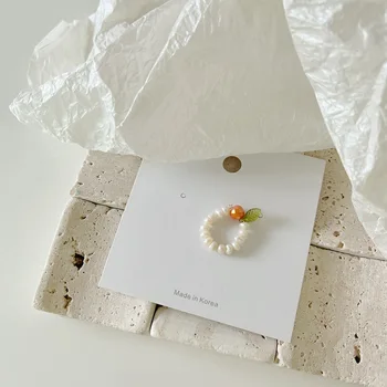Noua Moda Bomboane de Culoare Elastic Cerc de Perle Inele pentru Femei Minunate Fructe Dulci Inel Reglabil cu Degetul Bijuterii