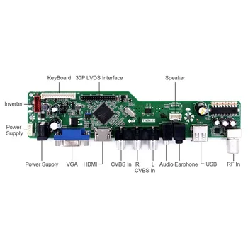 Controler de Bord Kit pentru LTN141XA-L01 TV+HDMI+VGA+AV+USB, LCD, ecran LED Driver de Placa
