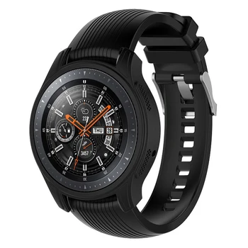 Solicone Caz acoperire Pentru Samsung Galaxy Watch 42mm/46mm și Viteze S3 Frontieră universal Caz Silicon Moale Coajă de Protecție Cadru