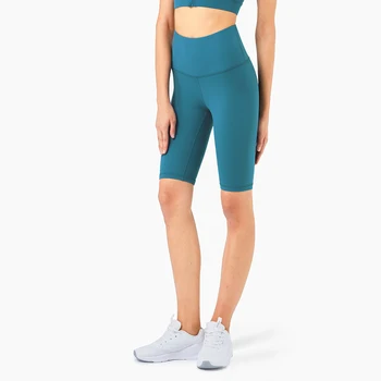 Lulu Femei pantaloni Scurți de Ciclism Yoga Respirabil iute Uscat Push-Up Denim pantaloni Scurți de Înaltă Talie Sală de Fitness Feminin de Îmbrăcăminte Jambiere Strans