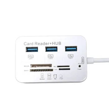 Kebidu de Înaltă Viteză, Mini USB 3.0 Multi HUB Și Card Reader Combo Cu MS/SD/M2/TF Și Cu 3 Porturi USB Splitter Pentru PC