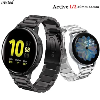 Din Oțel inoxidabil, echipamente Active de bandă pentru Samsung Galaxy watch Activ 2/46mm/42mm curea de Viteze S3 Frontier Huawei watch GT 2 brățară