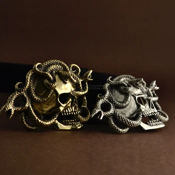 4.0 cm Alamă Cupru Nichel craniu din piele personalizate locomotiva punk rock catarama DIY pielărie Accesorii din piele