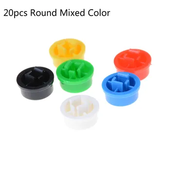 20buc Rotund Mixt Color Tactil Butonul Caps Kit Pentru 12x12x7.3MM Tact Switch-uri Nou Produs Oferă
