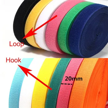 20mm Colorate de Fixare cu Bandă Velcro Cârlig Și Buclă Banda de cabluri Accesorii de Cusut (1Yard bucla+1Yard Cârlig)