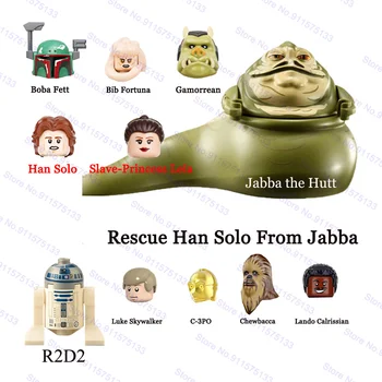 Salvare Han Solo De la Palatul lui Jabba Leia, Luke R2-D2 Boba C-3PO Chewbacca Lando Blocuri Caramizi Star de Acțiune Figura Wars Jucarii