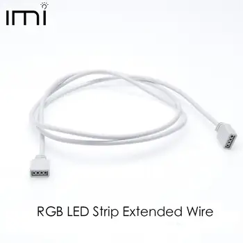 RGB Led Strip 4pin Connector Cablu de Extensie Cablu de Sârmă 4pin 1M Conectori pentru 5050 3528 Banda