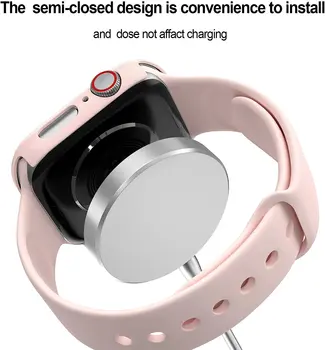 Caz+Curea Pentru Apple Watch band 44mm 40mm 38mm 42mm 44 mm Silicon Sport curea curea bratara iWatch seria 3 4 5 6 se trupă