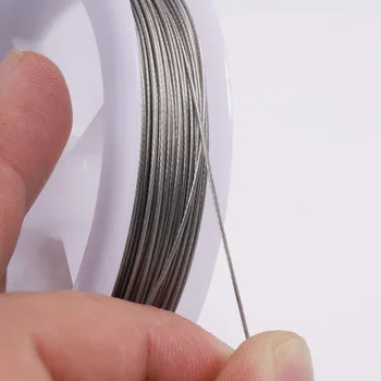 1Roll 0,3-0,6 mm din Metal Rezistent la Linie Puternică de Sârmă din Oțel Inoxidabil Coada de Tigru cu Mărgele de Sârmă pentru Bijuterii DIY de a Face rost de Provizii