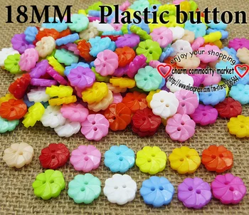 50PCS 18MM culori Vopsite floare de Plastic butoane haina cizme de cusut haine accesorii P-114