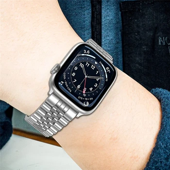 Bratara pentru apple watch se 6 curea de 44mm 40mm iwatch se 6 5 4 3 42mm 38mm bandă din Oțel Inoxidabil de lux curea femei bărbați benzi