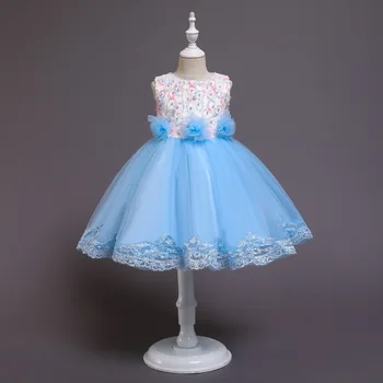 Floare Pearl Fetita de Nunta Rochie Sundress Vară Costum Pentru Fete rochii de Partid Haine Copii 6 8 10 Ani