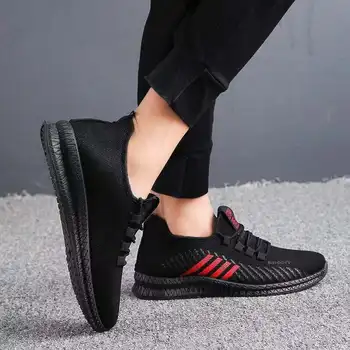 Moda pentru Bărbați Adidași ochiurilor de Plasă Casual Pantofi de Lac-up Mens Pantofi Ușoare Vulcaniza Pantofi de Mers pe jos Adidași Zapatillas Hombre Tenis