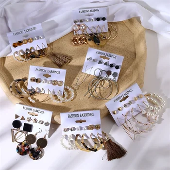 UMKA Tassel Cercei cu Perle Pentru Femei Boem Cerc Cercei Acril Legăna Picătură Cercei Set 2020 Nou Brincos Moda Bijuterii