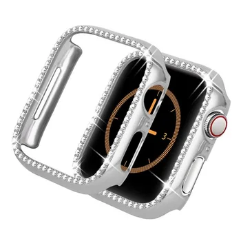 Diamant Bara de protecție Caz de Protecție pentru Apple Watch Acoperi Serie SE 6 5 4 3 21 38MM 42MM Ceas Pentru Iwatch 40mm 44mm ceasul accesorii