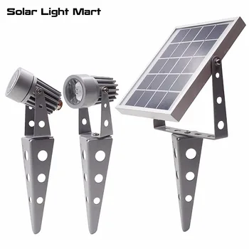 Mini 50X Actualizat Toate Metalic Twin Solare Alimentat LED-uri în aer liber, Peisaj garden decor Reflectoarelor rezistent la apa 5m Cablu lampa de gradina