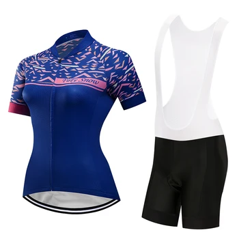 2021 ciclism jersey set de vara pentru femei biciclete imbracaminte set mtb jersey bib short haine pro triatlon costum doamnelor bicicleta uniformă