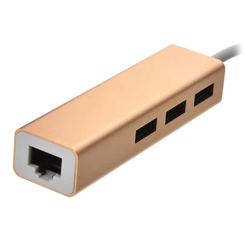 Maikou USB 3.0 cu 3 Porturi USB 3.0 HUB cu RJ45 Gigabit 1000Mbit Ethernet Aluminiu
