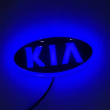4D Logo-ul Auto de Lumină Insigna Auto Design cu LED-uri Autocolant Lumina Potrivite pentru Kia Decor Exterior