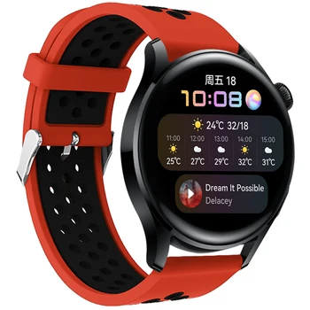 Silicon Curea Curea Pentru Ceas Huawei 3 / 3 Pro Smartwatch Înlocuire 22mm Culoare Dual Sport brățară Brățară Accesorii