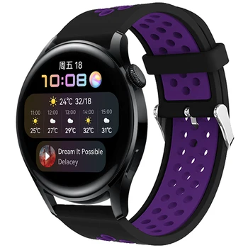 Silicon Curea Curea Pentru Ceas Huawei 3 / 3 Pro Smartwatch Înlocuire 22mm Culoare Dual Sport brățară Brățară Accesorii