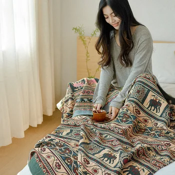 Plapuma de vară Boem Bumbac Muselină Acoperi Pături Pentru Paturi Canapea Arunca Prosopul Pătură Decorative, Cuverturi de pat 200*230cm