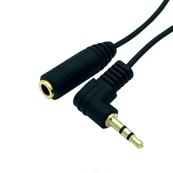 2.5 mm Unghi Drept Plug de sex Masculin Feminin de 3,5 mm Jack Stereo AUX Audio TRS Priza DC Convertor de Putere Lungime cablu adaptor