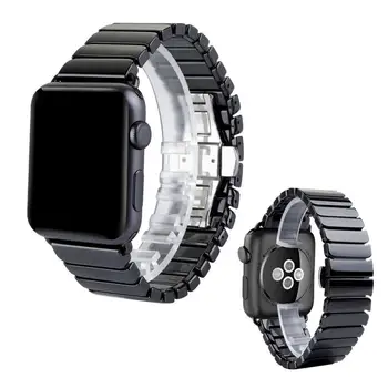 Ceramica Curea pentru Apple Watch Band 44mm 40mm 42mm 38mm Accesorii din oțel Inoxidabil fluture brățară iWatch seria 6 5 4 3 2 se