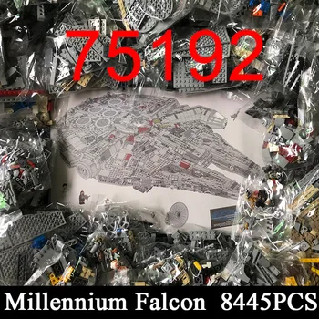 Steaua Plan Construirea de Blocuri 75192 05132 8445PCS colectoare Cărămizi Final Millennium Falcon Model 05132 Stele Nava Jucarii Copii Cadouri