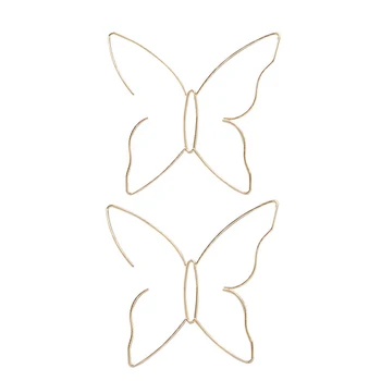 2021 Noua Moda Aliaj De Simplu Fluture Cercei Inele Bijuterii Geometrice Retro Cercei Pentru Femei Fete Hiperbola Inel Ureche